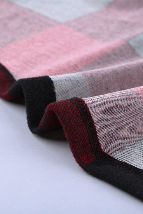 Print Colorblock Long Cardigan